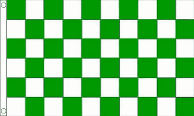 Green & White Check Flag 5ft x 3ft
