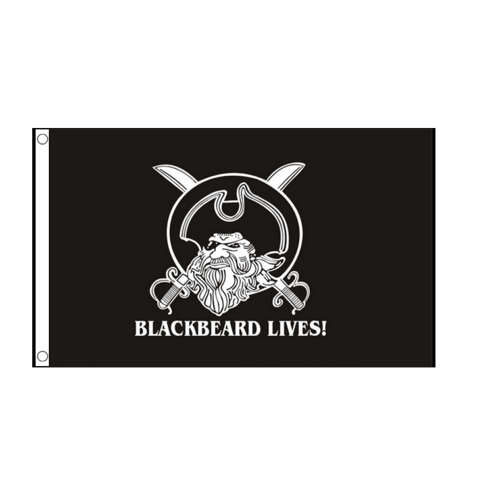 Blackbeard Lives Flag - Life's a breeze GB Ltd