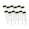 8 in. FPV Racing Air Flag Markers with 42 in. Poles (Set of 12) - White/Black - Life's a breeze GB Ltd