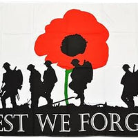 Remembrance Flag.Lest We Forget Army 8ft x 5ft Flag