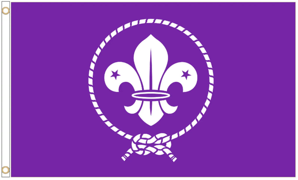 Scout Flag.Purple Scouts Flag 5ft x 3ft