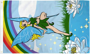 Fairy Rainbow Flag. 5ft x 3ft