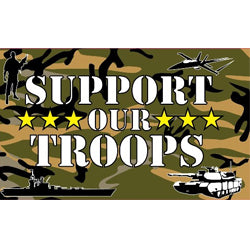 We support Our Troop Flag Camouflaged Background