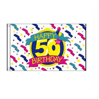 Happy 50th Birthday Flag - Life's a breeze GB Ltd