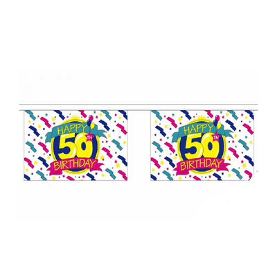 Happy Birthday Bunting. 50TH Birthday Bunting - Life's a breeze GB Ltd