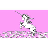 Unicorn Flag. Unicorn Pink Flag