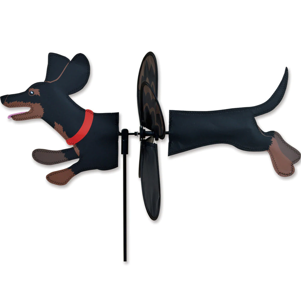 Black and Tan Dachshund Dog Wind Spinner