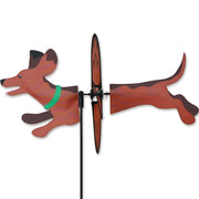 Brown Dachshund Dog Wind Spinner