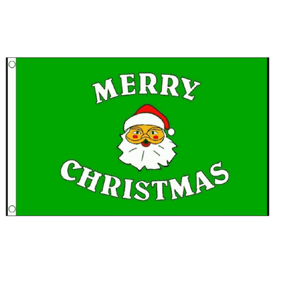 Merry Christmas Green Xmas Flag 3ft x 2ft - Life's a breeze GB Ltd