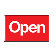 Open Sign Flag. Red background - Life's a breeze GB Ltd