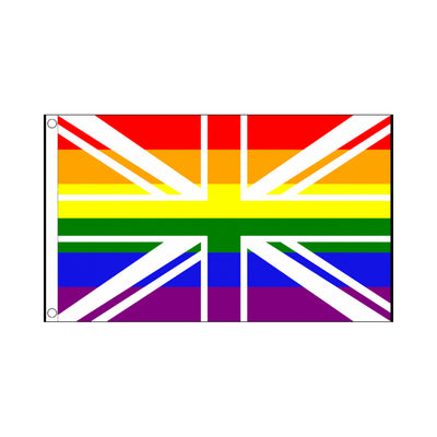 Rainbow Union Jack Flag 5ft x 3ft