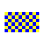 Blue And Yellow Checkered Flag - Life's a breeze GB Ltd
